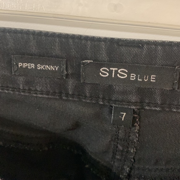 STS Blue Piper Skinny Jeans Distressed Black Size 7 - Picture 10 of 15